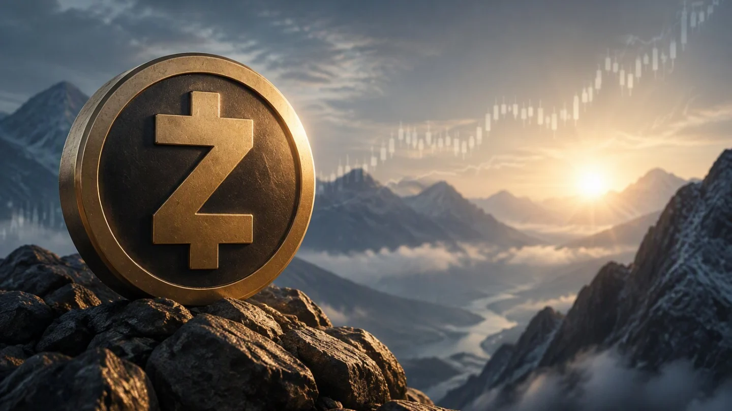 Editorial illustration for the Zcash NU7 upgrade that speeds up blocks and retires the Sprout pool